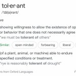 Tolerant definition