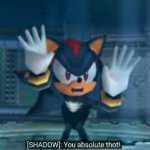 shadow you absolute thot meme