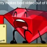 WHO DID THIS?? | When loly Unikitty makes bad video out of boomboxer124 | image tagged in bfdi ruby crying,boomboxer124,loly unikitty,bad video | made w/ Imgflip meme maker