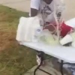 kid gets thrown over lemonade stand meme