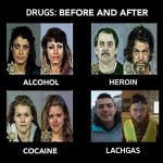 Before and after use of drugs meme
