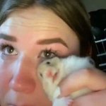 girl crying with hamster meme
