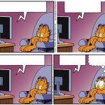 Garfield watching TV