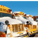 Snowy School bus