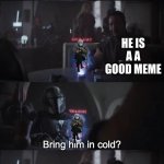 no wait he didnt anything of bad | HE IS A A GOOD MEME | image tagged in what did he do | made w/ Imgflip meme maker