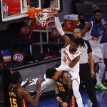Nerlens Noel Dunks on Trey Young