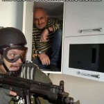 Man hiding in cubboard from SWAT template | FBI TRYING TO STOP ME FROM FINDING WHO ASKED | image tagged in who asked,lol,idk,lel,funny | made w/ Imgflip meme maker