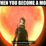 Naruto Meme I rule everything here | WHEN YOU BECOME A MOD: | image tagged in i rule everything here,mods,admin,moderators,memes,funny | made w/ Imgflip meme maker
