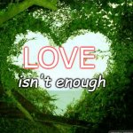 Love isn't enough | LOVE; isn't enough | image tagged in nature heart | made w/ Imgflip meme maker