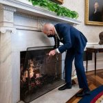 Biden Oval Office fireplace