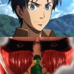 Colossal Titan Behind Eren Yeager