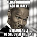 OH REALLY | LEGAL DRINKING AGE IN ITALY; IS BEING ABLE TO SEE OVER THE BAR | image tagged in oh really | made w/ Imgflip meme maker