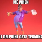 Guy from GrubHub ad | ME WHEN BELLE DELPHINE GETS TERMINATED | image tagged in guy from grubhub ad,belle delphine | made w/ Imgflip meme maker