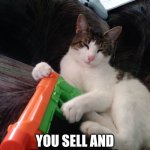 Crypto cat | CRYPTO CAT SAY; YOU SELL AND YOU GO TO HELL | image tagged in crypto cat | made w/ Imgflip meme maker