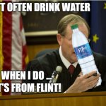 Judge drinks Flint water