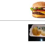 Good Burger Vs. Moldy Burger meme