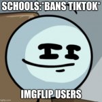 lowkey tho | SCHOOLS:*BANS TIKTOK*; IMGFLIP USERS | image tagged in henry smugmin | made w/ Imgflip meme maker