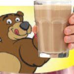 Choccy Milk Bear (weird template) | image tagged in choccy milk bear,choccy milk,bruh,chocolate milk,bear,memes | made w/ Imgflip meme maker