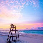 Cancun beach sunset