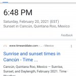 Google Cancun sunset