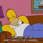 Homer Simpson I can just get up and change the channel