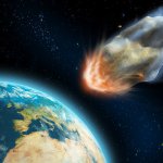 Asteroid hitting earth