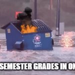 school bad | MY 2ND SEMESTER GRADES IN ONE VIDEO | image tagged in gifs,school | made w/ Imgflip video-to-gif maker
