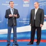 putin staring down medvedev