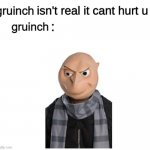 gruinch | gruinch; gruinch | image tagged in x isn't real | made w/ Imgflip meme maker