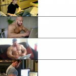 Muscle men computer meme