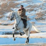 Kim Jong Un on whitehorse