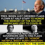 Biden half-staff Rush Limbaugh