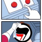 Antifa two buttons meme