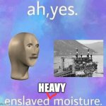 Enslaved moisture | HEAVY | image tagged in enslaved moisture | made w/ Imgflip meme maker