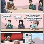 Boardroom Meeting Question with Dr. Fauci meme