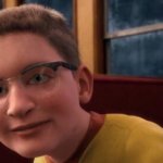 polar express guy with glasses