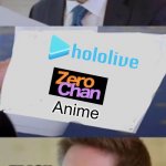 No anime, Hololive and zerochan | FANART
OF ATUPID ANIME; WEEBS; US; Anime; TRASH; THEY ARENT TRASH!!! WEEBS | image tagged in trump interview | made w/ Imgflip meme maker