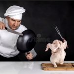 fight with dead chicken