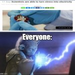 Unlimited Power!!!! | Everyone: | image tagged in yoda force lightning | made w/ Imgflip meme maker