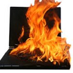 the computer is on fire