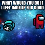 life | WHAT WOULD YOU DO IF I LEFT IMGFLIP FOR GOOD | image tagged in life | made w/ Imgflip meme maker