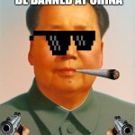 Mao Zedong banned TIKTOK (A.K.A order 67) | TIKTOK SHALL BE BANNED AT CHINA | image tagged in mao zedong | made w/ Imgflip meme maker