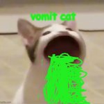Pop Cat | vomit cat | image tagged in pop cat | made w/ Imgflip meme maker
