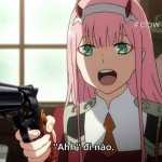 Zero Two with a .44 Magnum