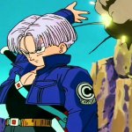 DBZ Trunks deflecting blast
