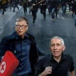 No shot for me | THE PEOPLE THAT TRUST THESE TWO MEN WOULD TRUST THE WATER IN MEXICO WHILE WEARING WHITE PANTS | image tagged in gates and fauci running,no shot for me,man made pandemic,bill gates is not a doctor,we are done here,global corruption | made w/ Imgflip meme maker