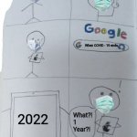 Yea | When COVID - 19 ends; 2022; What?! 1 Year?! | image tagged in stick kid searches for belle the tinkerer in google,coronavirus,2022 | made w/ Imgflip meme maker