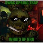 Dope Spring Trap | SWAG SPRING TRAP; WHATS UP BRO | image tagged in spring trap | made w/ Imgflip meme maker