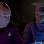 Picard and Guinan