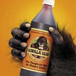 GORILLA GLUE! | STICKS JUST ABOUT EVERYTHING AND EVERYONE ONE! | image tagged in gorilla glue | made w/ Imgflip meme maker